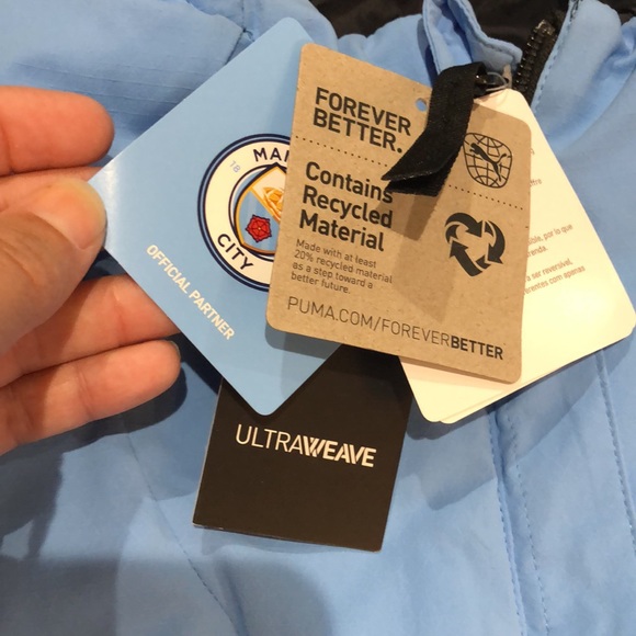 NWT! - PUMA x MANCHESTER CITY - 1/2 Zip Reversible Puffer Jacket - Picture 4 of 14